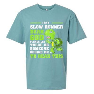 I'm A Slow Runner Turtle Funny Marathon Running Run Gift Sueded Cloud Jersey T-Shirt