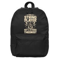 I'm A String Player Not A String Theorist Electric Guitars Gift 16 in Basic Backpack