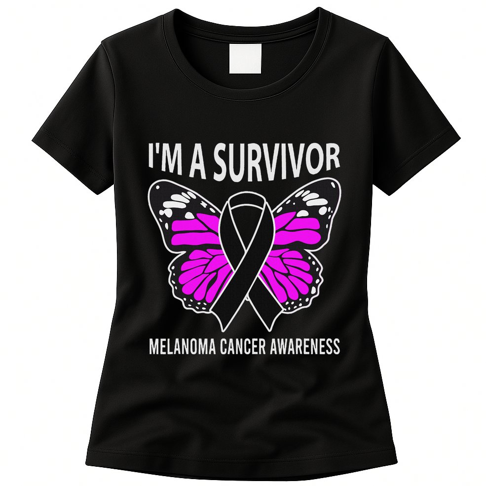 Im A Survivor Melanoma Skin Cancer Awareness Womens T-Shirt