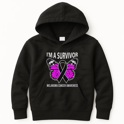 Im A Survivor Melanoma Skin Cancer Awareness Kids Hoodie