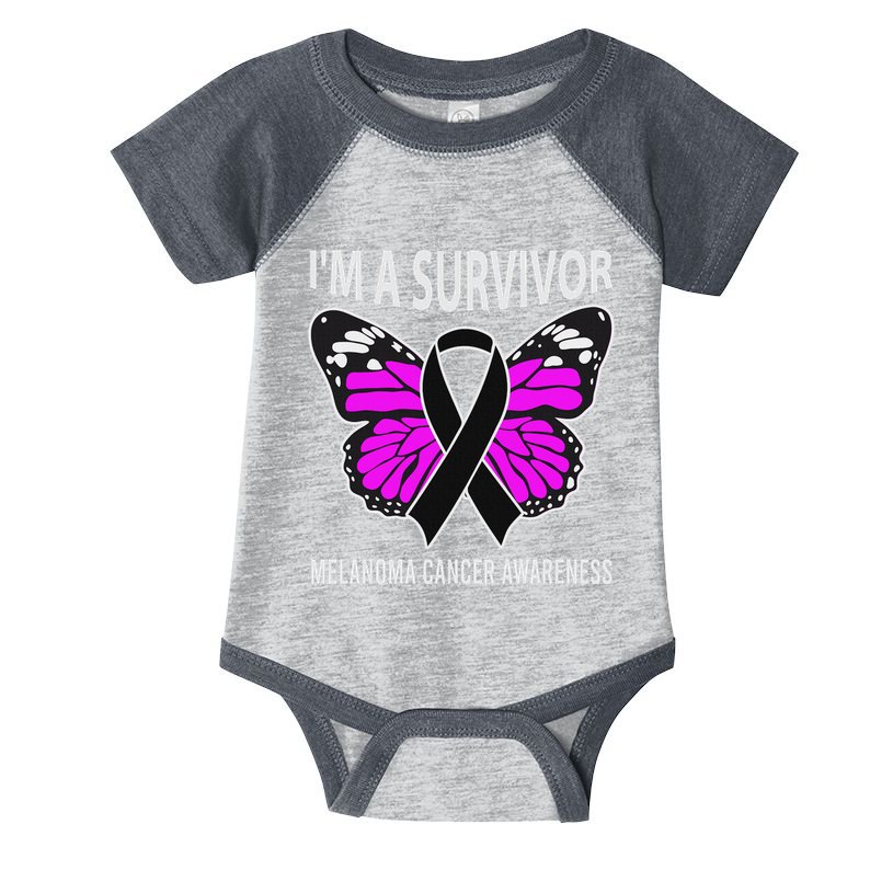 Im A Survivor Melanoma Skin Cancer Awareness Infant Baby Jersey Bodysuit