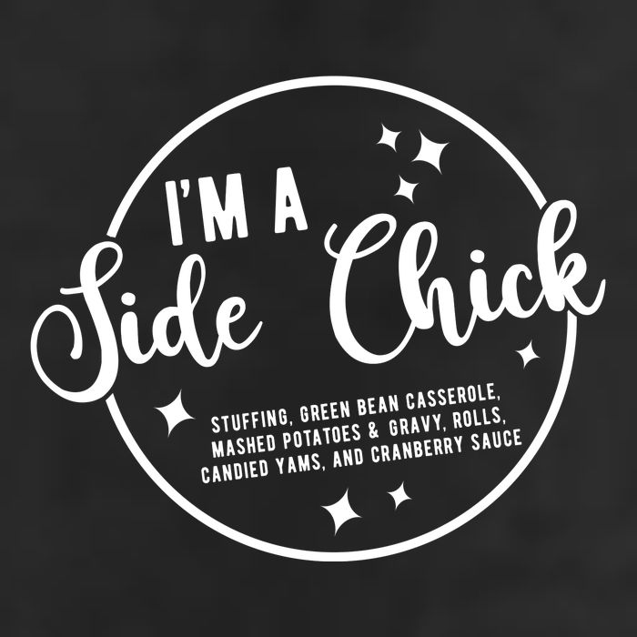 IM A Side Chick Funny Thanksgiving Food 7 Panel Mesh Trucker Snapback Hat