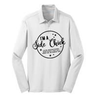 IM A Side Chick Funny Thanksgiving Food Silk Touch Performance Long Sleeve Polo