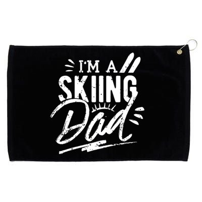 I'm A Skiing Dad Father Ski Skier Gift Grommeted Golf Towel