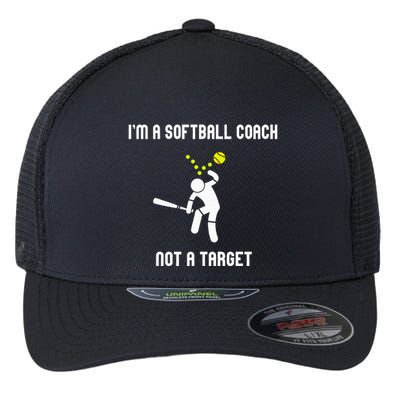 IM A Softball Coach Not A Target Flexfit Unipanel Trucker Cap