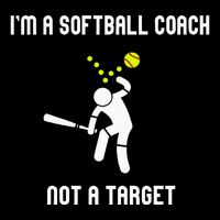 IM A Softball Coach Not A Target Flexfit Unipanel Trucker Cap
