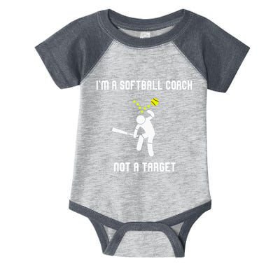 IM A Softball Coach Not A Target Infant Baby Jersey Bodysuit