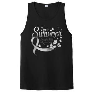 I'm A Survivor Encephalitis Awareness Butterfly Gift PosiCharge Competitor Tank