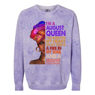 Im A September Black Virgo Libra Queen Birthday Funny Gift Colorblast Crewneck Sweatshirt