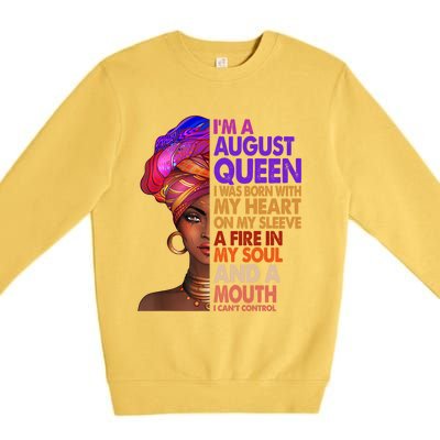 Im A September Black Virgo Libra Queen Birthday Funny Gift Premium Crewneck Sweatshirt