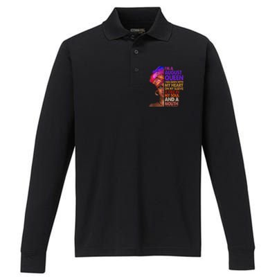 Im A September Black Virgo Libra Queen Birthday Funny Gift Performance Long Sleeve Polo