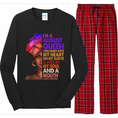 Im A September Black Virgo Libra Queen Birthday Funny Gift Long Sleeve Pajama Set