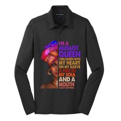 Im A September Black Virgo Libra Queen Birthday Funny Gift Silk Touch Performance Long Sleeve Polo