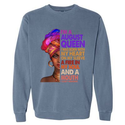 Im A September Black Virgo Libra Queen Birthday Funny Gift Garment-Dyed Sweatshirt