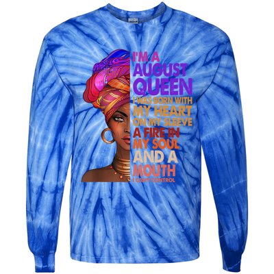 Im A September Black Virgo Libra Queen Birthday Funny Gift Tie-Dye Long Sleeve Shirt