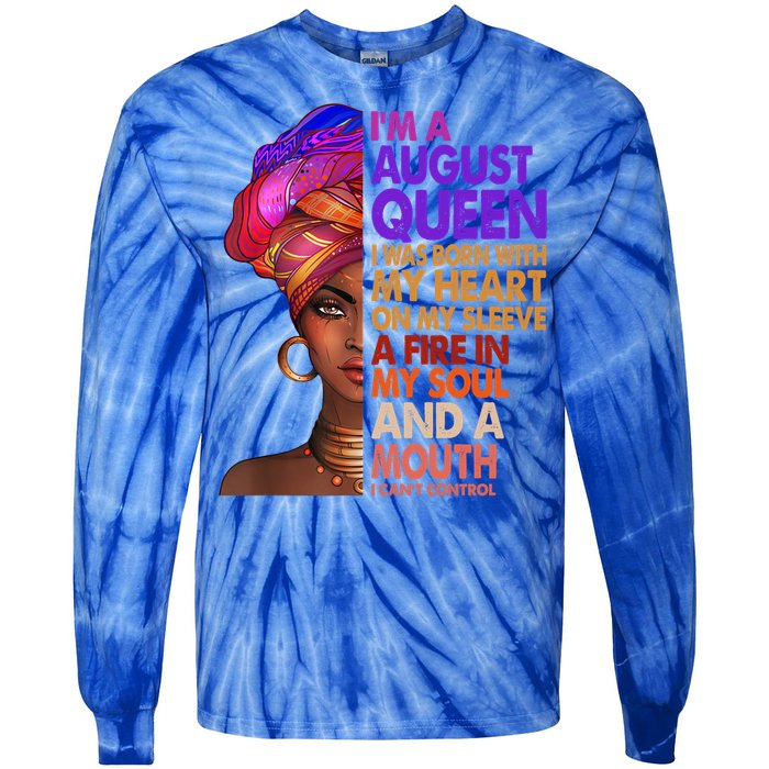 Im A September Black Virgo Libra Queen Birthday Funny Gift Tie-Dye Long Sleeve Shirt