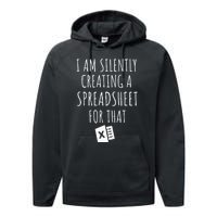 I Am Silently Creating A Spreadsheet For That Office Worker Performance Fleece Hoodie