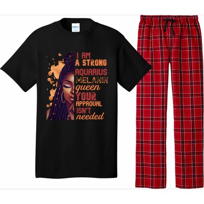 I Am Strong Aquarius Queen Birthday Zodiac Dreadlocks Gift Pajama Set