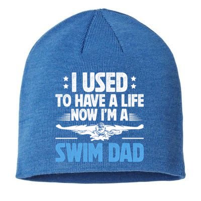 IM A Swim Dad Of A Swimmer Dad Swimming Dad Swim Father Cool Gift Sustainable Beanie