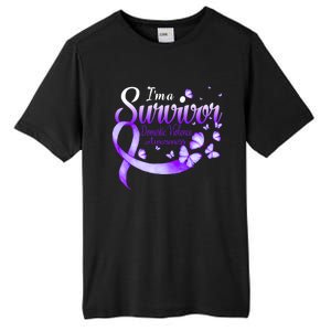 I'm A Survivor Domestic Violence Awareness Butterfly Gift Tall Fusion ChromaSoft Performance T-Shirt