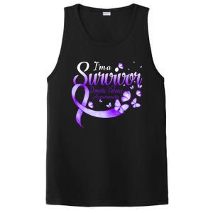 I'm A Survivor Domestic Violence Awareness Butterfly Gift PosiCharge Competitor Tank