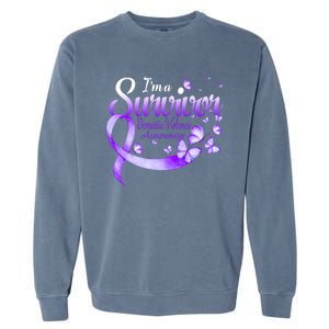 I'm A Survivor Domestic Violence Awareness Butterfly Gift Garment-Dyed Sweatshirt