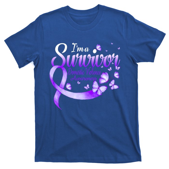 I'm A Survivor Domestic Violence Awareness Butterfly Gift T-Shirt