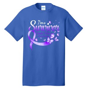 I'm A Survivor Domestic Violence Awareness Butterfly Gift Tall T-Shirt