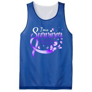 I'm A Survivor Domestic Violence Awareness Butterfly Gift Mesh Reversible Basketball Jersey Tank