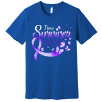 I'm A Survivor Domestic Violence Awareness Butterfly Gift Premium T-Shirt