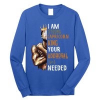 I Am Strong Capricorn King In Crown Zodiac Horoscope Gift Long Sleeve Shirt