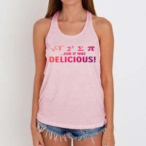 I Ate Some Pie And It Was Delicious Funny Sayings Gift Women's Knotted Racerback Tank