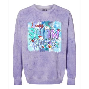 I Am Snow Cute Winter Vibes Blue Holidays Fall Christmas Gift Colorblast Crewneck Sweatshirt