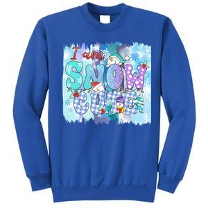 I Am Snow Cute Winter Vibes Blue Holidays Fall Christmas Gift Tall Sweatshirt