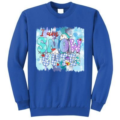 I Am Snow Cute Winter Vibes Blue Holidays Fall Christmas Gift Tall Sweatshirt