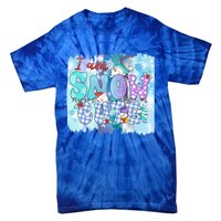 I Am Snow Cute Winter Vibes Blue Holidays Fall Christmas Gift Tie-Dye T-Shirt