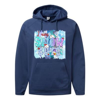 I Am Snow Cute Winter Vibes Blue Holidays Fall Christmas Gift Performance Fleece Hoodie