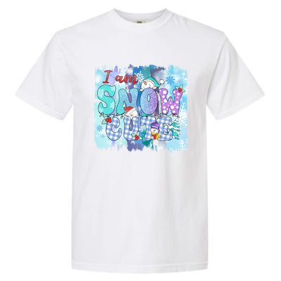 I Am Snow Cute Winter Vibes Blue Holidays Fall Christmas Gift Garment-Dyed Heavyweight T-Shirt