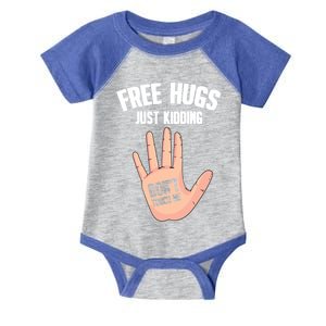 Introvert Anti Social Free Hugs Just Ding Don't Touch Me Gift Infant Baby Jersey Bodysuit