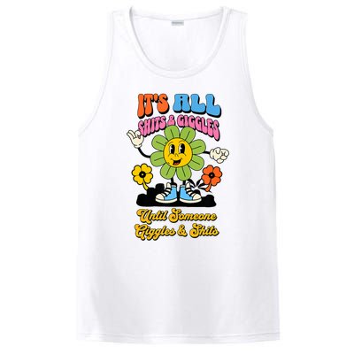 Its All Shits And Giggles Funny Adult Humor Friend Meme Gift Tank Top PosiCharge Competitor Tank