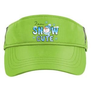 I Am Snow Cute Christmas Winter Snow In Knit Cap And Scarf Cool Gift Adult Drive Performance Visor