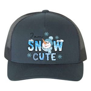 I Am Snow Cute Christmas Winter Snow In Knit Cap And Scarf Cool Gift Yupoong Adult 5-Panel Trucker Hat