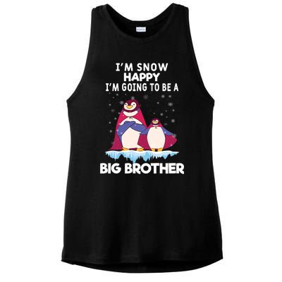 I Am Snow Happy Im Going To Be A Big Brother Pregnancy Cool Gift Ladies PosiCharge Tri-Blend Wicking Tank