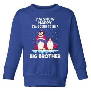 I Am Snow Happy Im Going To Be A Big Brother Pregnancy Cool Gift Toddler Sweatshirt