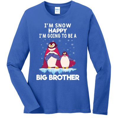 I Am Snow Happy Im Going To Be A Big Brother Pregnancy Cool Gift Ladies Long Sleeve Shirt