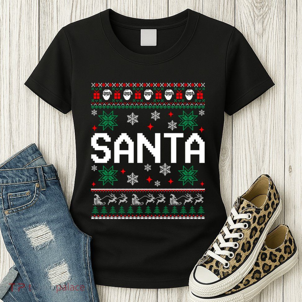 I Am So Good Santa Came Twice Couples Matching Christmas Womens T-Shirt
