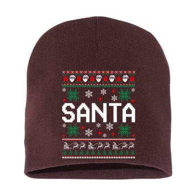 I Am So Good Santa Came Twice Couples Matching Christmas Short Acrylic Beanie