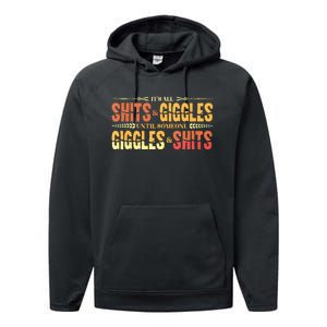 ItS All Shits And Giggles Sarcastic Funny Adult Humor Meme Tank Top Performance Fleece Hoodie