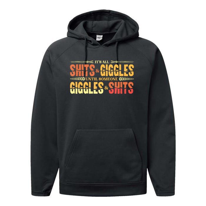 ItS All Shits And Giggles Sarcastic Funny Adult Humor Meme Tank Top Performance Fleece Hoodie