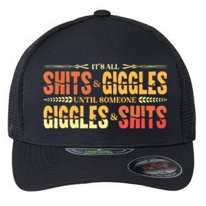 ItS All Shits And Giggles Sarcastic Funny Adult Humor Meme Tank Top Flexfit Unipanel Trucker Cap